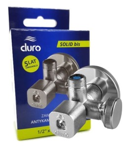 DURO SOLID BIS Zawór kątowy 1/2x3/4x3/8 z filtrem antykamienny 