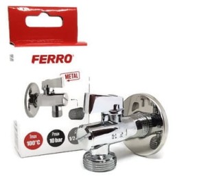 FERRO Zawór kątowy 1/2x3/4  z filtrem 